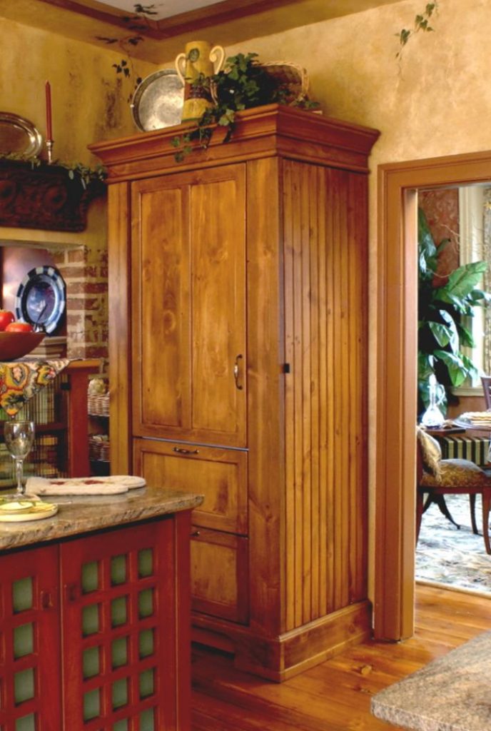 Armoire Refrigerator Pantry Workstations YesterTec Kitchen Works